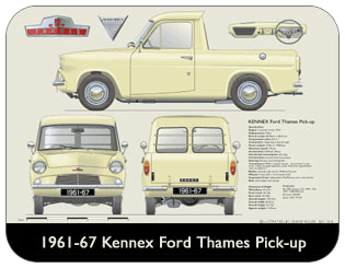Ford Thames 5cwt Pick-up 1961-67 Place Mat, Medium